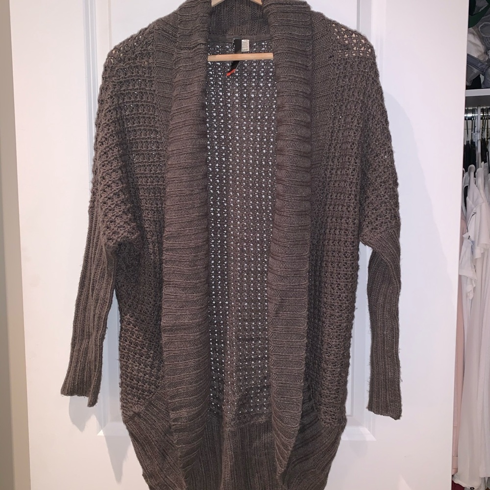 Cozy, knit sweater-shawl